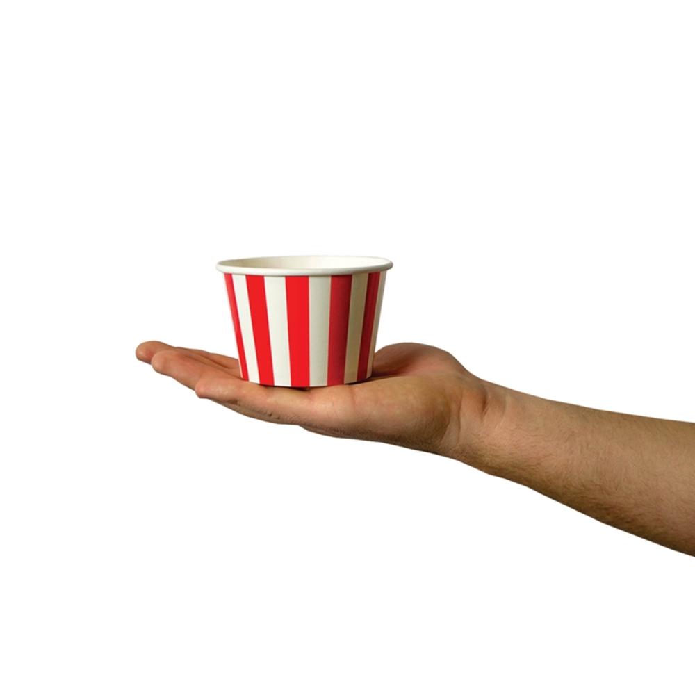 UNIQ® 6 oz Red Striped Madness Ice Cream Cups