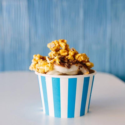 UNIQ® 8 oz Blue Striped Madness Ice Cream Cups
