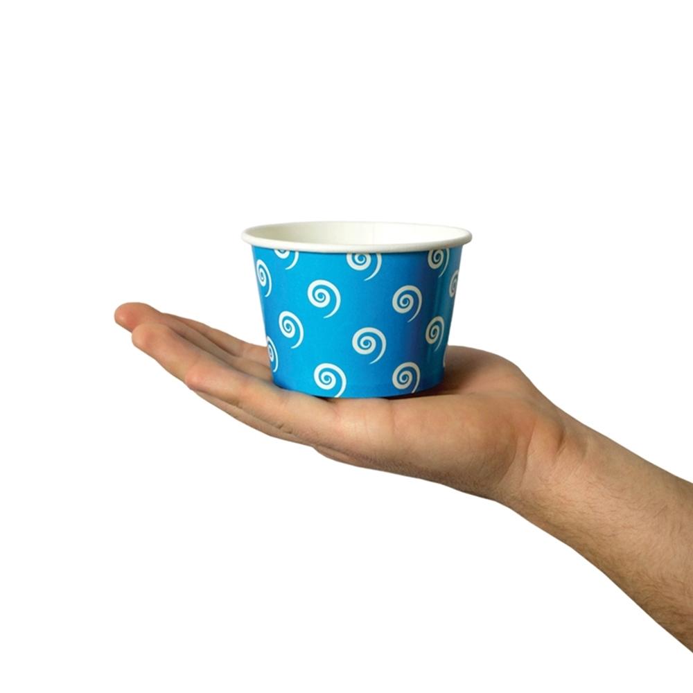 UNIQ® 8 oz Blue Swirls and Twirls Ice Cream Cups