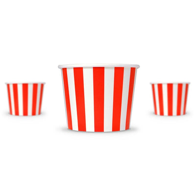 UNIQ® 16 oz Red Striped Madness Ice Cream Cups