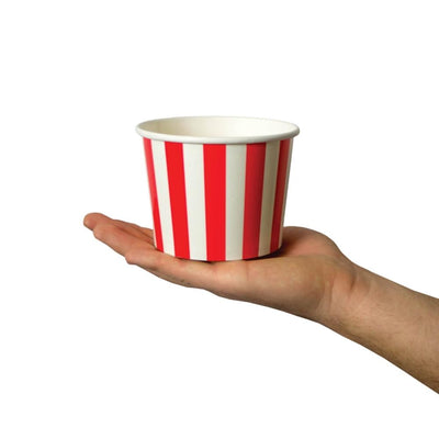 UNIQ® 16 oz Red Striped Madness Ice Cream Cups