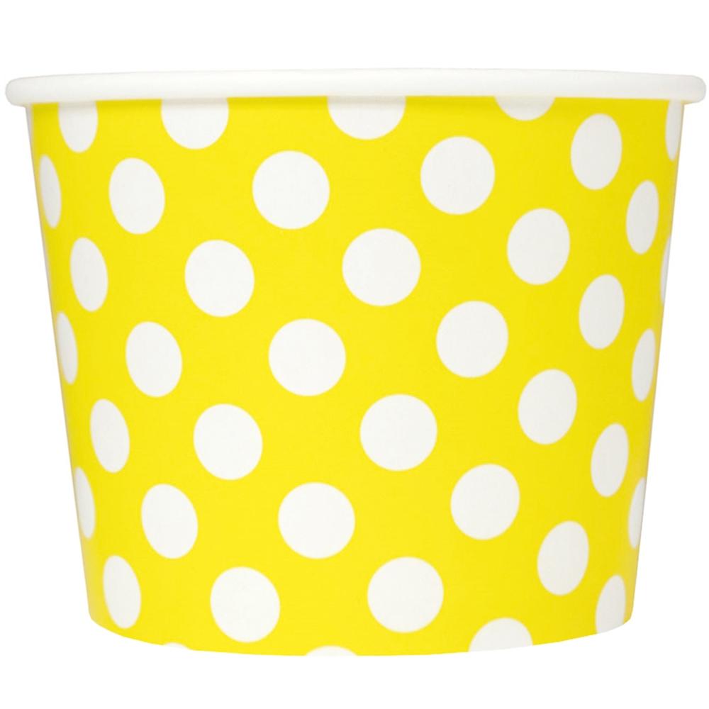 UNIQ® 16 oz Yellow Polka Dotty Ice Cream Cups
