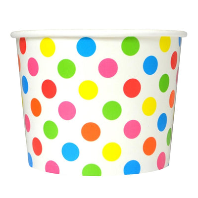 UNIQ® 16 oz Rainbow Polka Dotty Ice Cream Cups