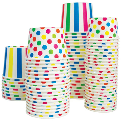 UNIQ® 4 oz Rainbow Polka Dotty Ice Cream Cups