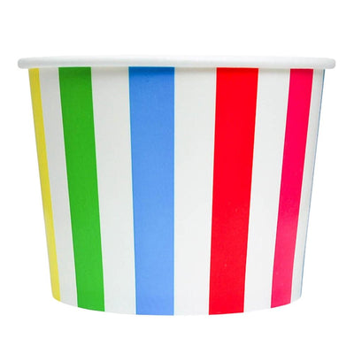 UNIQ® 16 oz Rainbow Striped Madness Ice Cream Cups