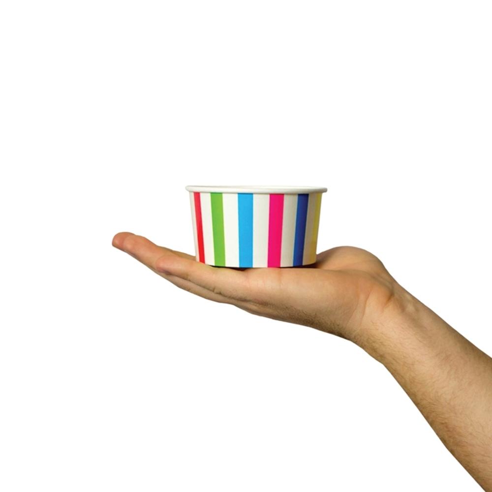 UNIQ® 6 oz Rainbow Striped Madness Ice Cream Cups