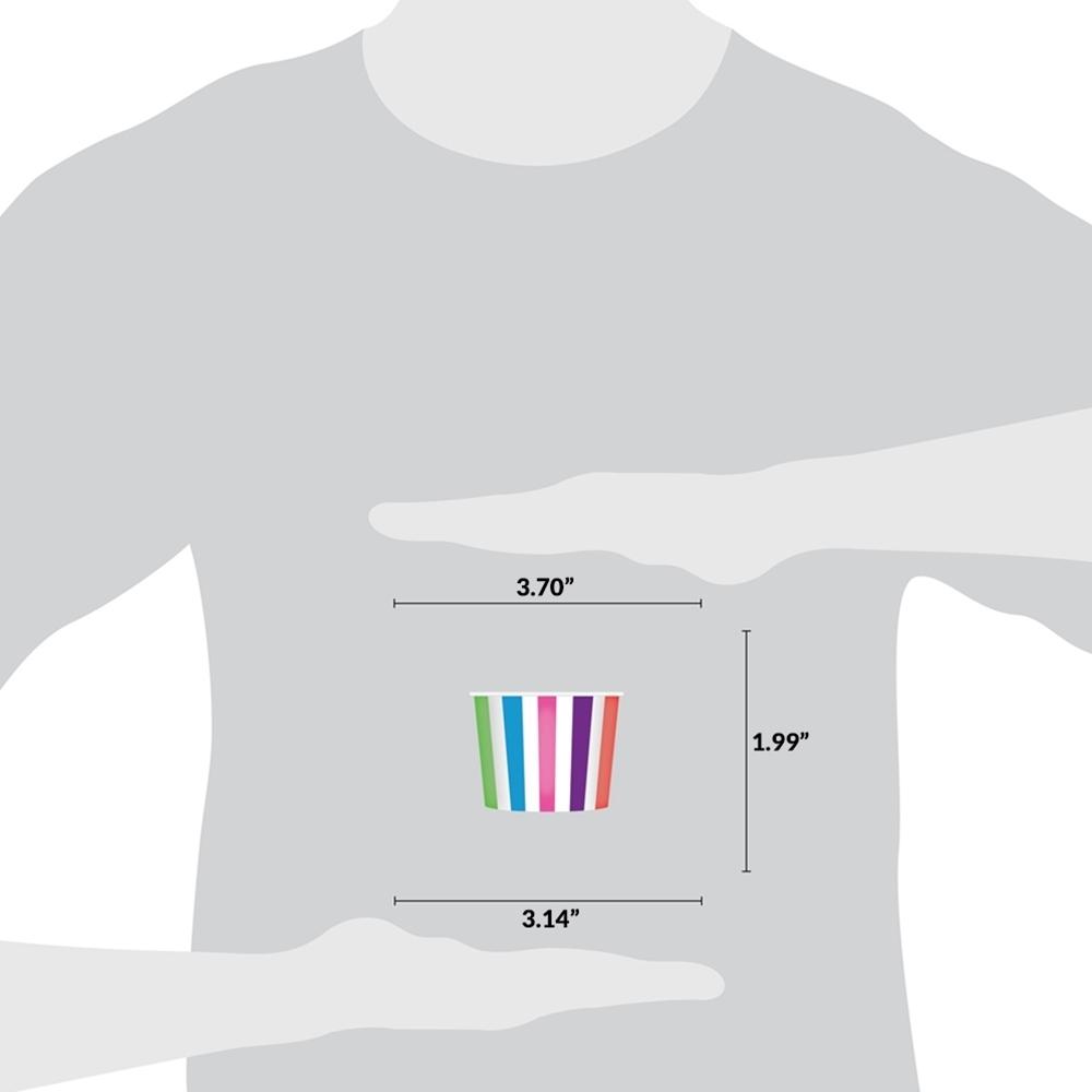 UNIQ® 6 oz Rainbow Striped Madness Ice Cream Cups
