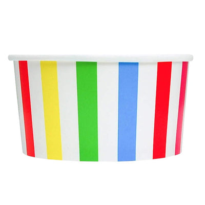 UNIQ® 6 oz Rainbow Striped Madness Ice Cream Cups