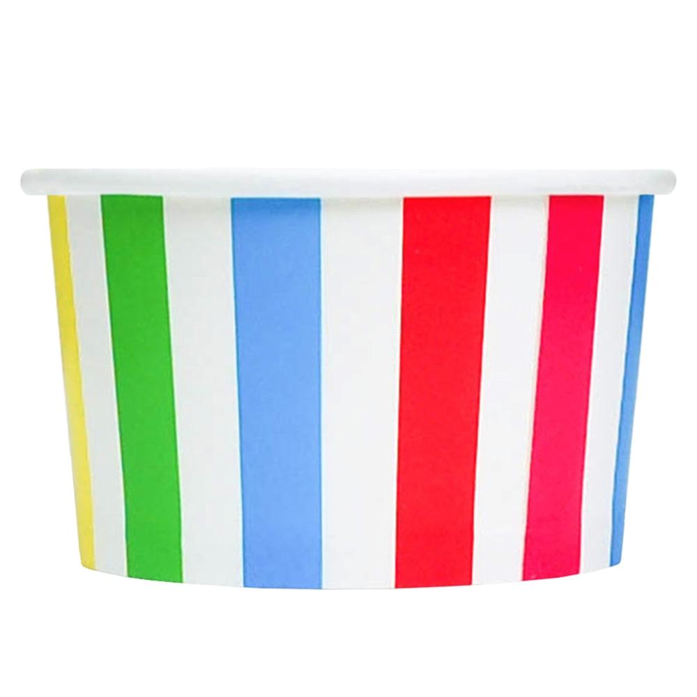 UNIQ® 4 oz Rainbow Striped Madness Ice Cream Cups
