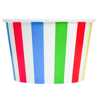 UNIQ® 8 oz Rainbow Striped Madness Ice Cream Cups