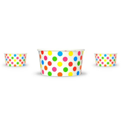UNIQ® 6 oz Rainbow Polka Dotty Ice Cream Cups