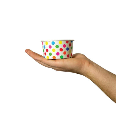 UNIQ® 6 oz Rainbow Polka Dotty Ice Cream Cups