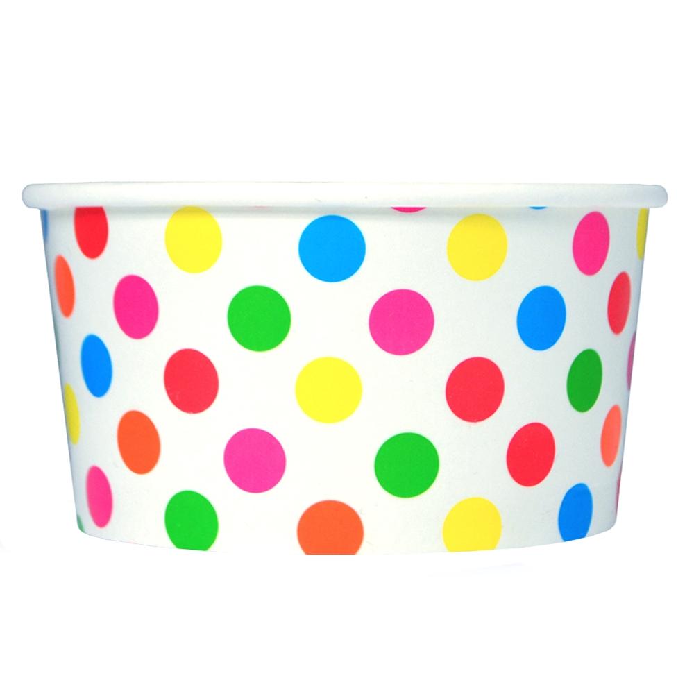 UNIQ® 6 oz Rainbow Polka Dotty Ice Cream Cups