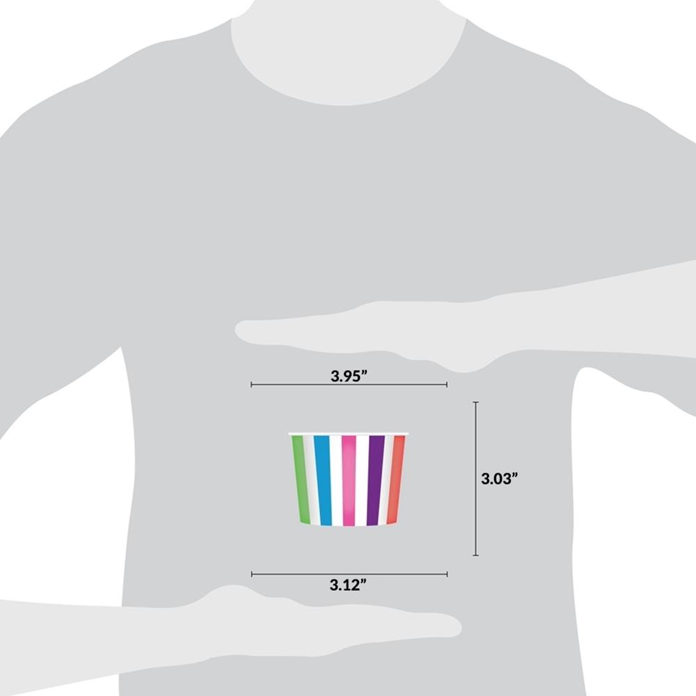 UNIQ® 12 oz Rainbow Striped Madness Ice Cream Cups