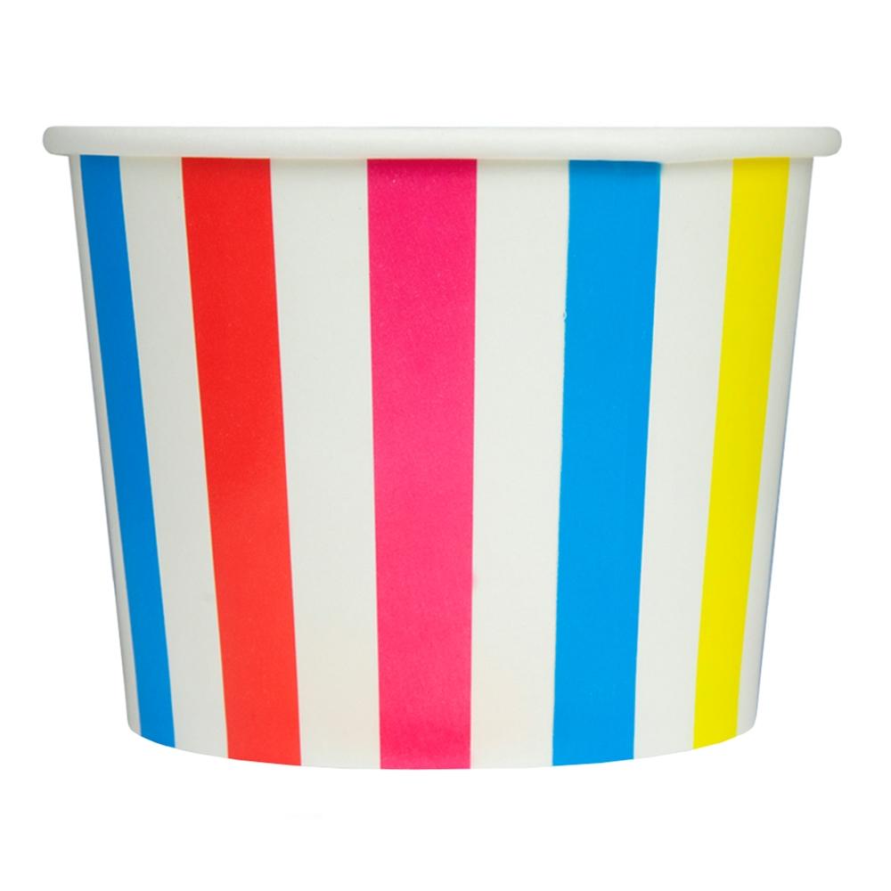 UNIQ® 12 oz Rainbow Striped Madness Ice Cream Cups