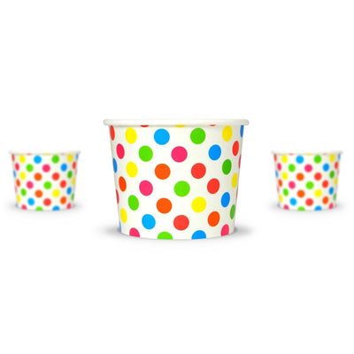 UNIQ® 12 oz Rainbow Polka Dotty Ice Cream Cups