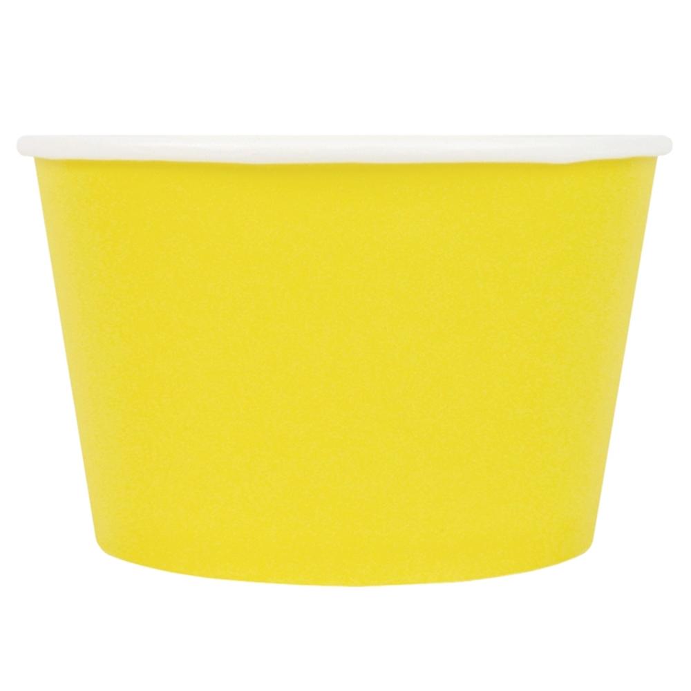 UNIQ® 8 oz Yellow Eco-Friendly Compostable Ice Cream Cups