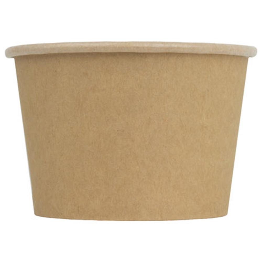 UNIQ® 8 oz Kraft Compostable Ice Cream Cups