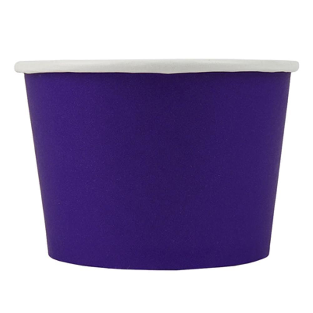UNIQ® 8 oz Purple Eco-Friendly Compostable Ice Cream Cups