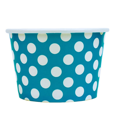 UNIQ® 8 oz Blue Polka Dotty Ice Cream Cups