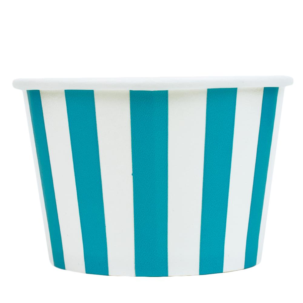 UNIQ® 8 oz Blue Striped Madness Ice Cream Cups
