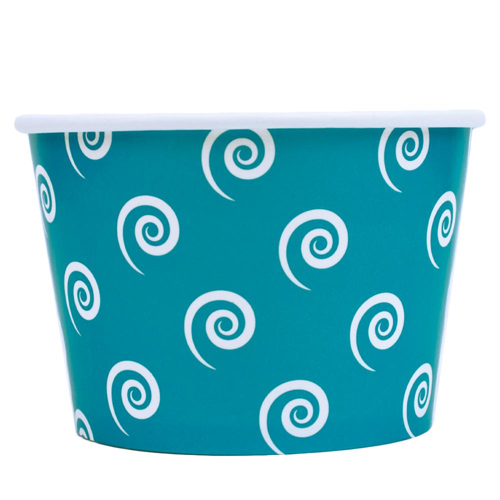UNIQ® 8 oz Blue Swirls and Twirls Ice Cream Cups