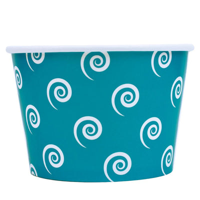UNIQ® 8 oz Blue Swirls and Twirls Ice Cream Cups