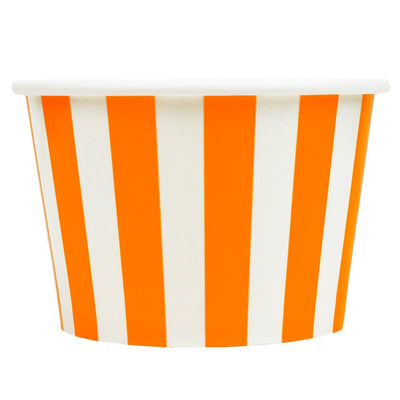 UNIQ® 8 oz Orange Striped Madness Ice Cream Cups