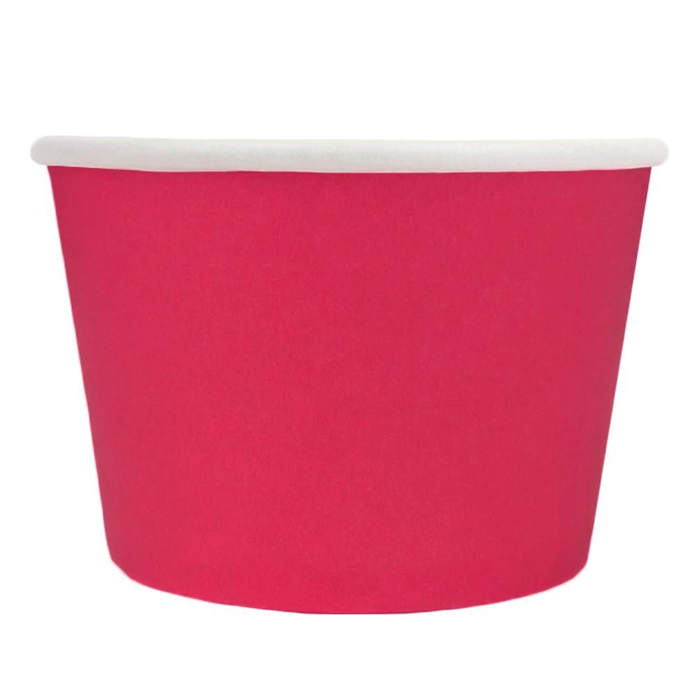 UNIQ® 8 oz Pink Eco-Friendly Compostable Ice Cream Cups