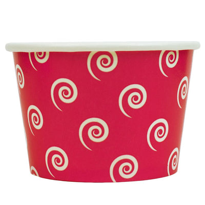 UNIQ® 8 oz Pink Swirls and Twirls Ice Cream Cups