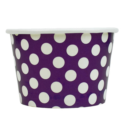 UNIQ® 8 oz Purple Polka Dotty Ice Cream Cups