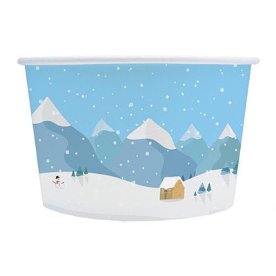UNIQ® 8 oz Winter's Day Ice Cream Cups