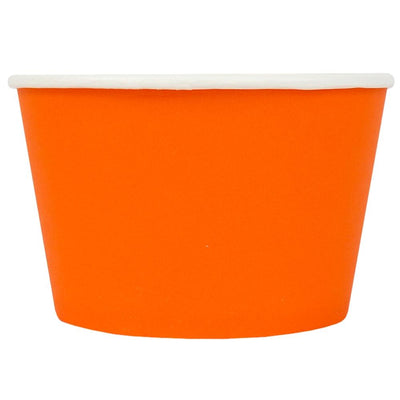 UNIQ® 8 oz Orange Eco-Friendly Compostable Ice Cream Cups