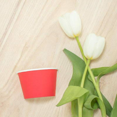 UNIQ® 8 oz Red Eco-Friendly Compostable Ice Cream Cups