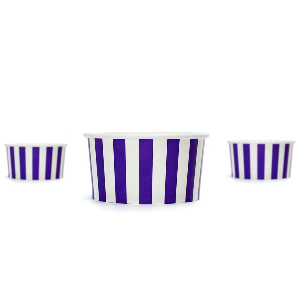 UNIQ® 6 oz Purple Striped Madness Ice Cream Cups