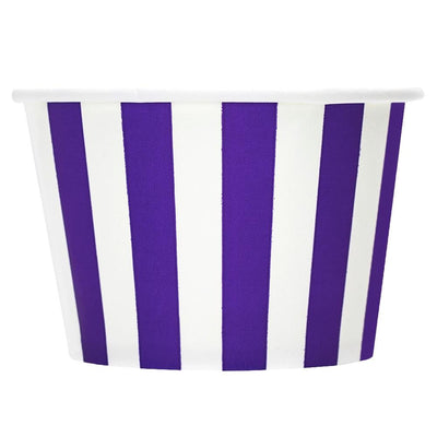 UNIQ® 8 oz Purple Striped Madness Ice Cream Cups