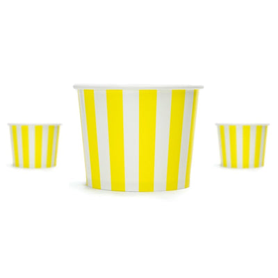 UNIQ® 12 oz Yellow Striped Madness Ice Cream Cups