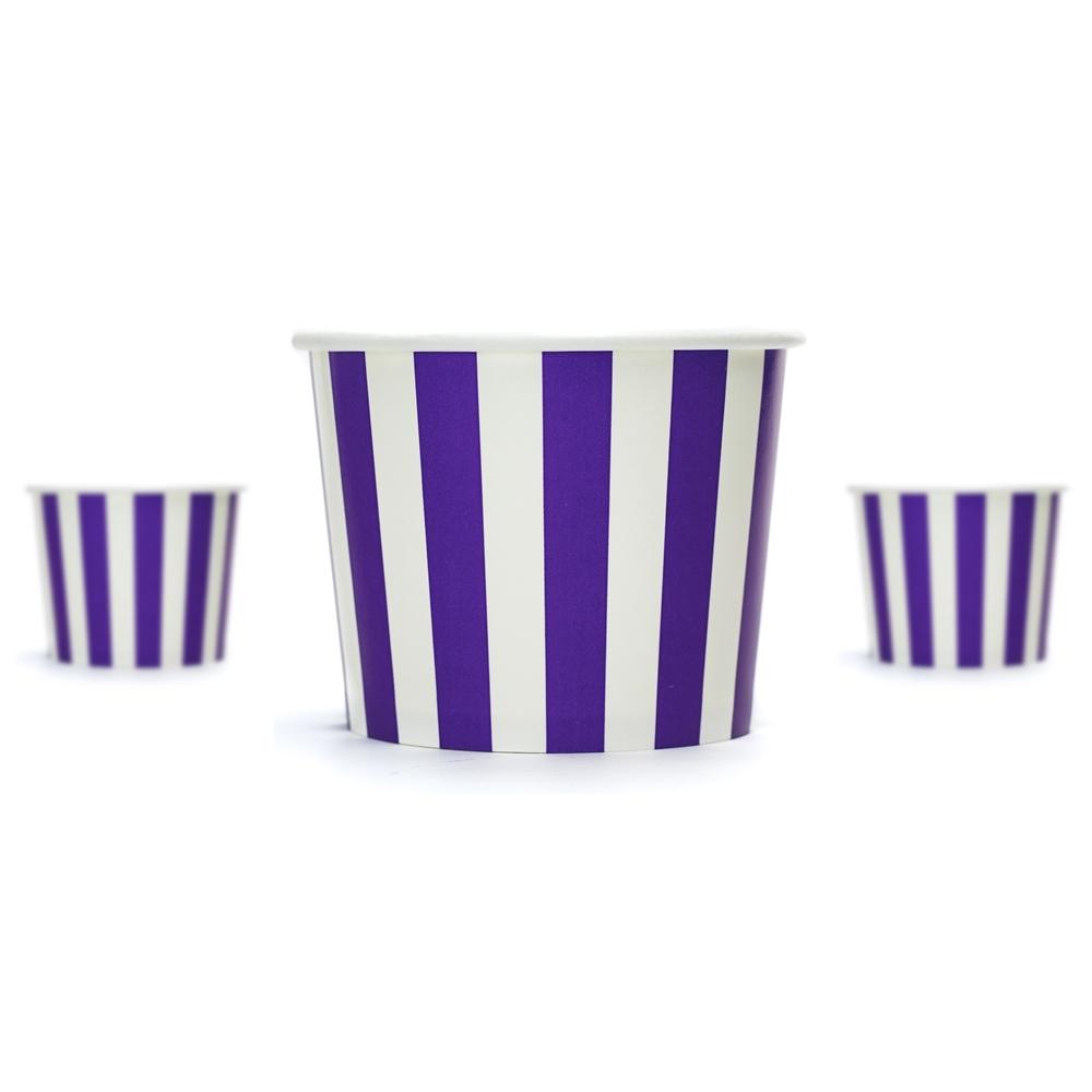 UNIQ® 12 oz Purple Striped Madness Ice Cream Cups