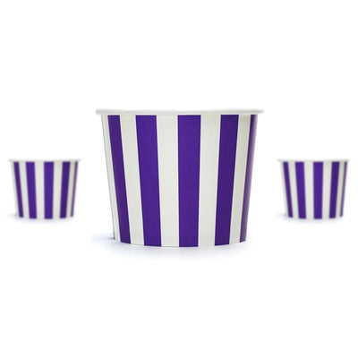 UNIQ® 12 oz Purple Striped Madness Ice Cream Cups
