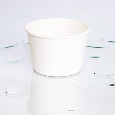 UNIQ® 8 oz White Eco-Friendly Compostable Ice Cream Cups