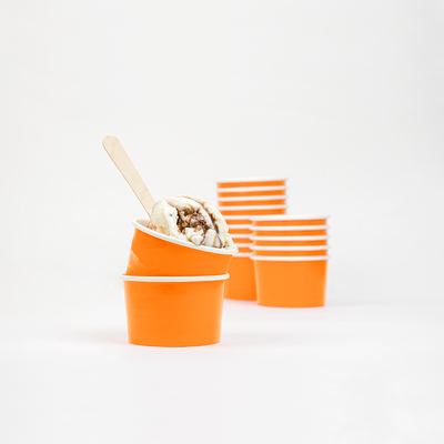 UNIQ® 4 oz Orange Ice Cream Cups