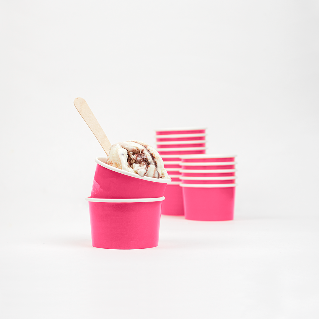 UNIQ® 4 oz Pink Ice Cream Cups
