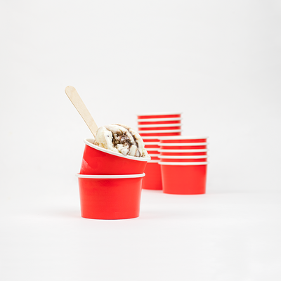 UNIQ® 4 oz Red Ice Cream Cups