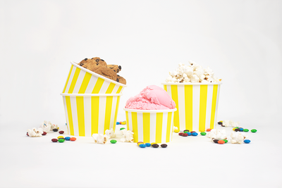 UNIQ® 6 oz Yellow Striped Madness Ice Cream Cups