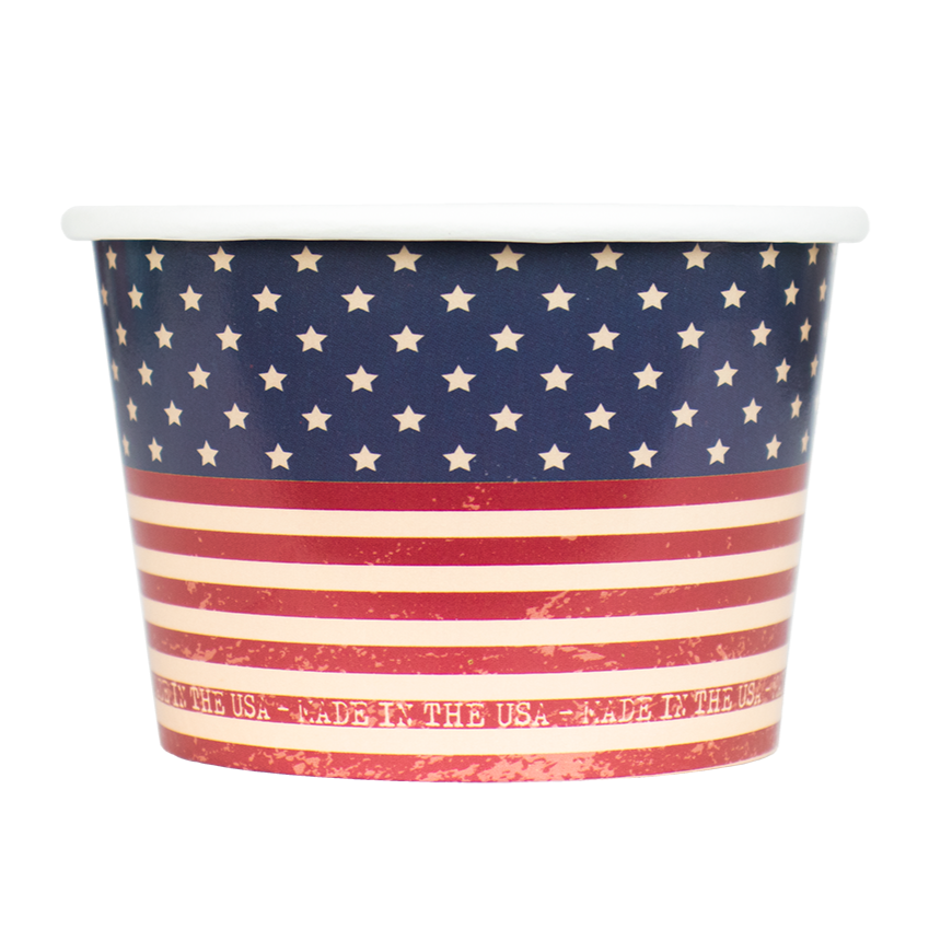 UNIQ® 8 oz Red White and Beautiful Ice Cream Cups