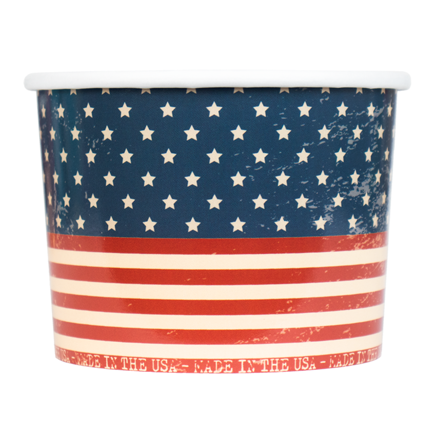 UNIQ® 12 oz Red White and Beautiful Ice Cream Cups