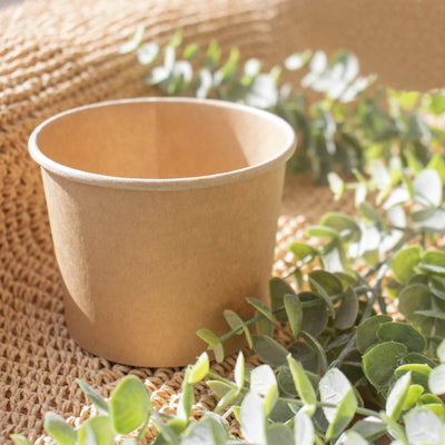 UNIQ® 12 oz Kraft Compostable Ice Cream Cups
