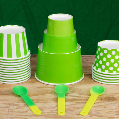 UNIQ® 12 oz Green Ice Cream Cups