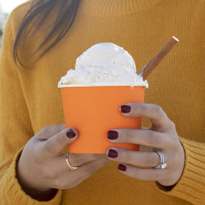 UNIQ® 12 oz Orange Eco-Friendly Compostable Ice Cream Cups